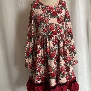 MATILDA JANE Floral Long-Sleeve Kids Dress Size 8